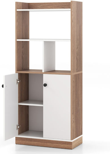 Βιβλιοθήκη Καφέ 60x30x140εκ.