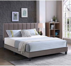 Allegro Κρεβάτι Υπέρδιπλο για Στρώμα 160x200cm Γκρι