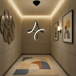 Pendant Ceiling Light Star Black LED Strong White Light 90x25cm