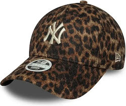 New Era New York Yankees Womans Mlb Cosy Leopard 9forty Adjustable Cap Γυναικείο Καπέλο Polyester Brown 60915734