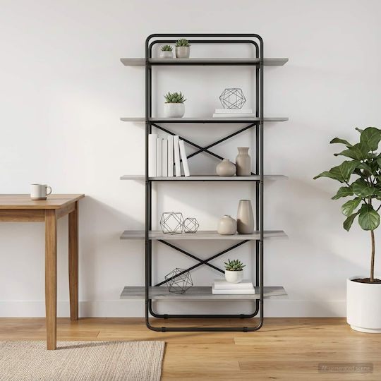 Βιβλιοθήκη Γκρι Sonoma 100x35x175.5εκ.