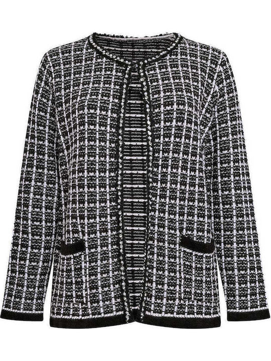 Celestino Дамска Жилетка Tweed Метализе Strass Черна