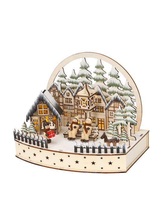 Kaemingk Коледно Село С Подсветка Батерийно С Движение 22x18.5x15см