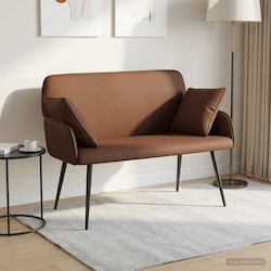 Two-Seater Artificial Leather Couch 115x58x86 cm