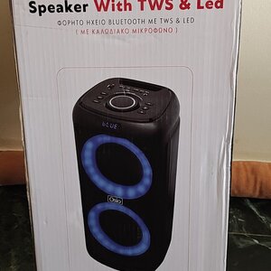 Osio Karaoke Speaker With Wired Microphone And Lighting Effects OBT-8030 OBT-8030 Black