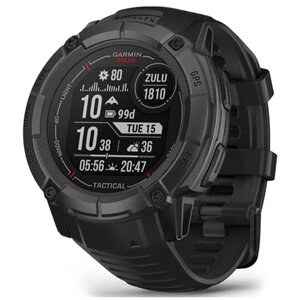 Garmin Instinct 2X Solar Tactical 50mm Αδιάβροχο Smartwatch με Παλμογράφο (Black)