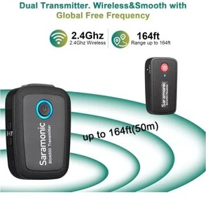 Saramonic Blink 500 B1 Σετ Ασύρματο Electret Μικρόφωνο Πέτου, Clip On, Ζώνης Δημοσιογραφικό