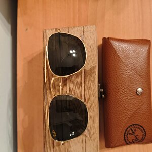 Ray-Ban Aviator RB3025 γυαλιά ηλίου μεταχειρισμένα, χρυσός σκελετός, πράσινοι φακοί