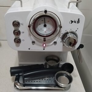 Arielli Μηχανή Espresso 1100W Πίεσης 15bar Λευκή KM-501W