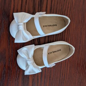 Babywalker White Baptism Fabric Pumps BW4870