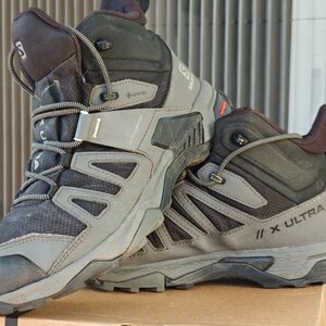 Salomon X Ultra 4 Ανδρικά Ορειβατικά Μποτάκια Αδιάβροχα με Μεμβράνη Gore-Tex Γκρι L41294600