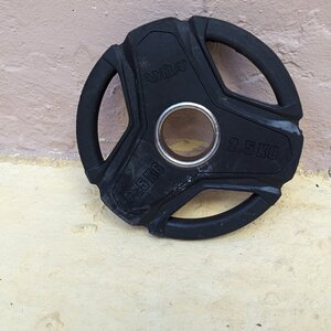 AMILA Rubber Cover R 90315 Δίσκος Ολυμπιακού Τύπου Λαστιχένιος 1 x 2.5kg Φ50mm με Λαβές