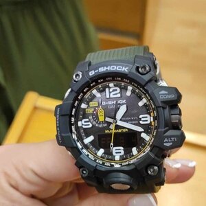 Casio G-Shock Master of G-Land Mudmaster Ανδρικό Ρολόι 56mm Χρονογράφος Solar με Πράσινο Καουτσούκ Λουράκι GWG-1000-1A3ER