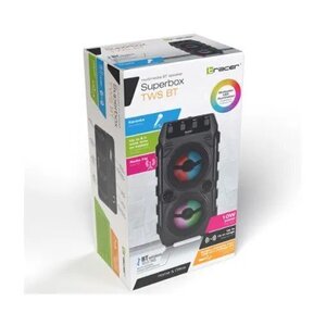 Tracer Superbox TWS TRAGLO46612 Ηχείο Bluetooth 10W με Ραδιόφωνο και Διάρκεια Μπαταρίας έως 9 ώρες Μαύρο