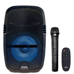 Crystal Audio Σύστημα Karaoke Bluetooth με Ασύρματα Μικρόφωνα PRT-8 σε Μαύρο Χρώμα