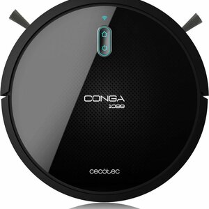 Cecotec Conga 1090 Connected Σκούπα Ρομπότ με Διάρκεια Μπαταρίας έως 160min Μαύρη