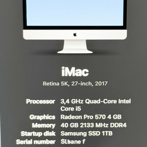 動作保証】Apple iMac 21.5インチ 2017 デスクトップPC i5-7360U