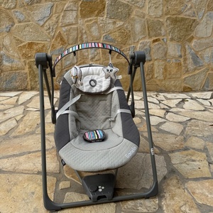 Lionelo Ηλεκτρικό Relax Μωρού Κούνια Otto με Μουσική Gray για Παιδί έως 9kg 1658012