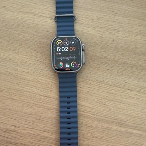 Apple Watch Ultra 3 Titanium 49mm Αδιάβροχο με eSIM και Παλμογράφο (Natural Titanium Case with Anchor Blue Ocean Band)