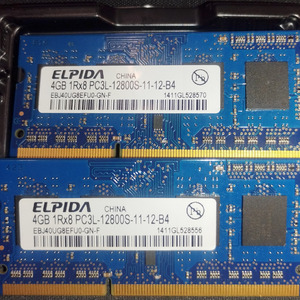 Μνήμες (×2) RAM ELPIDA 4GB 1Rx8 PC3L-12800S-11-12-B4