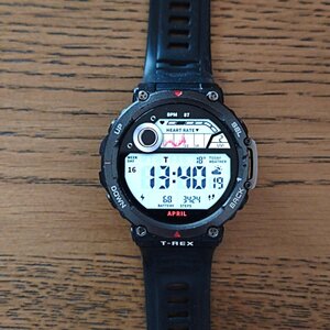 Amazfit T-Rex2 Aluminium 47mm Αδιάβροχο Smartwatch με Παλμογράφο (Ember Black)