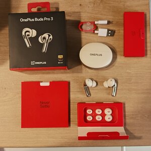 OnePlus Buds Pro 3 Bluetooth Handsfree Ακουστικά με Αντοχή στον Ιδρώτα και Θήκη Φόρτισης Lunar Radiance