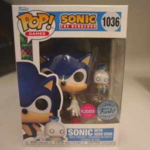Funko Pop! Games: Sonic The Hedgehog - Sonic with Chao 1036 Flocked Special Edition