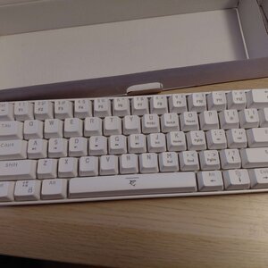 White Shark Shinobi Gaming Μηχανικό Πληκτρολόγιο 60% με Outemu Blue διακόπτες και RGB φωτισμό (Αγγλικό US) Λευκό