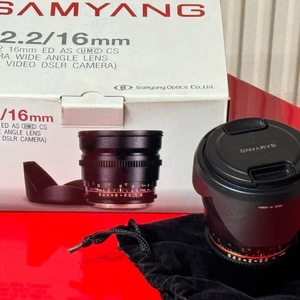 Samyang Crop Φωτογραφικός Φακός 16mm T2.2 ED AS UMC CS VDSLR Wide Angle για Micro Four Thirds (MFT) Mount Black