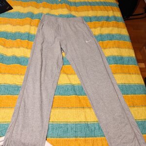 Nike Fleece Joggers Sweatpants With Elastic Gray 586031-065