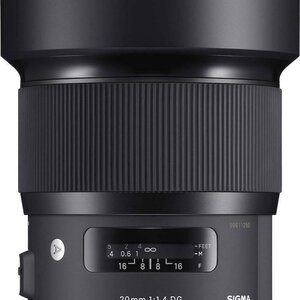 Sigma Full Frame Φωτογραφικός Φακός 20mm f/1.4 DG HSM Wide Angle για Canon EF Mount Black