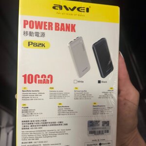 Awei P82K Power Bank 10000mAh Μαύρο