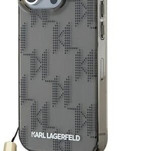 Karl Lagerfeld Iml Mono Kl Pattern & Cord Back Cover Πλαστικό / Σιλικόνης με Λουράκι Μαύρο (iPhone 15 Pro) KLHCP15LHKDPNSK