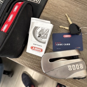 Abus Granit Detecto X Plus 8008 2.0 Κλειδαριά Δισκόφρενου Μοτοσυκλέτας με Συναγερμό & Πείρο 14mm Γκρι Χρώμα 238008GD BD-8008A AB-BD-8008A