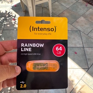 Intenso Rainbow Line 64GB USB 2.0 Stick Πορτοκαλί