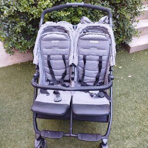 Peg Perego Book For Two Double Stroller Suitable for Newborn Quartz 14kg 5449GL53