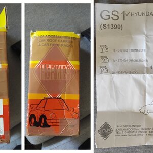 Hermes Μπάρες Οροφής Μεταλλικές για Hyundai i10 (Σετ με πόδια) Μαύρες GS1S1380