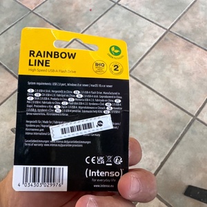Intenso Rainbow Line 128GB USB 2.0 Stick Κόκκινο