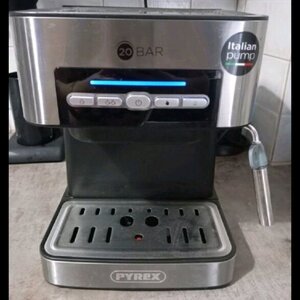 Pyrex SB-380 Μηχανή Espresso 850W Πίεσης 20bar Ασημί