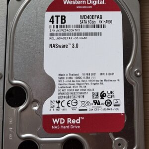 Western Digital Red 4TB HDD Σκληρός Δίσκος 3.5" SATA III 5400rpm με 256MB Cache για NAS WD40EFAX