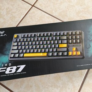 Aula F87 Pro Ασύρματο Gaming Μηχανικό Πληκτρολόγιο Tenkeyless με GrayWood V4 διακόπτες και RGB φωτισμό (Αγγλικό US) Black Purple