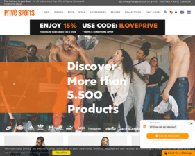 PriveSports, Αθλητικά Είδη -Online shop