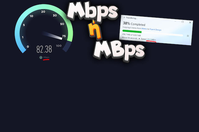 Was bedeuten Mbps und MBps?