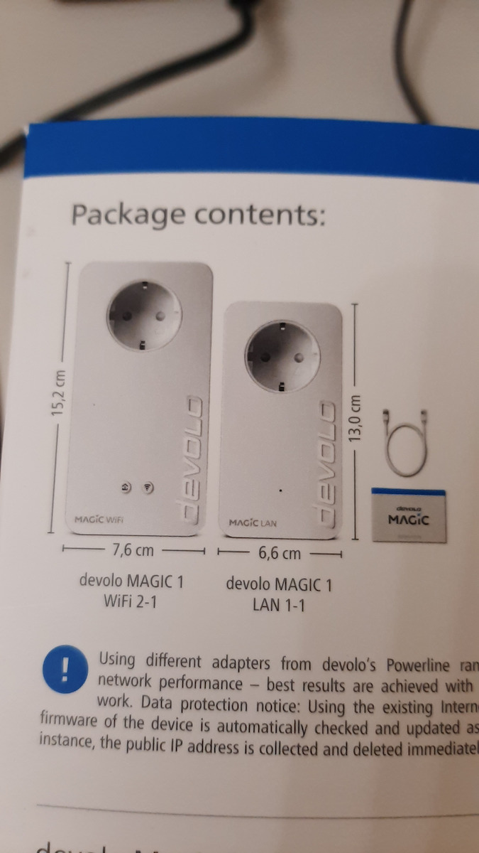 Devolo Magic 1 WiFi Σύνδεση 5 με Kit και Ασύρματη Wi‑Fi Διπλού για Powerline Πρίζα Θύρες 2 Passthrough 2-1 Ethernet