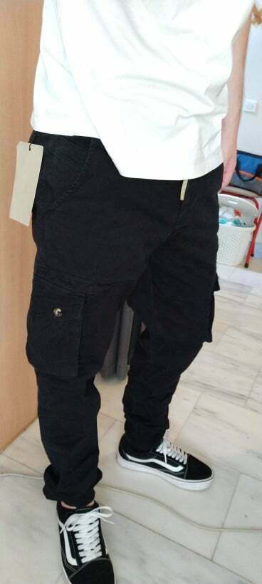 Pantaloni cu Croială Normală Negru