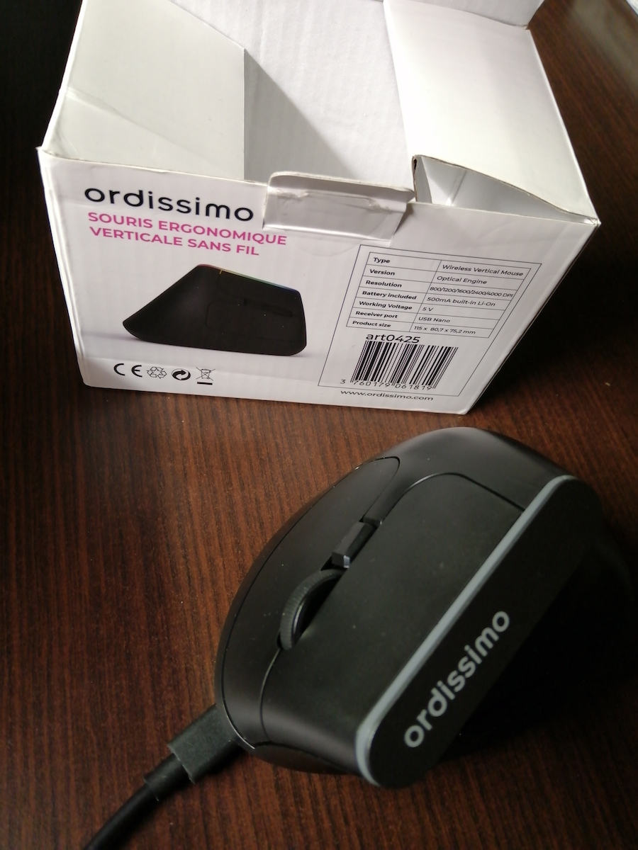 Mouse Ergonomico Wireless Verticale Ordissimo