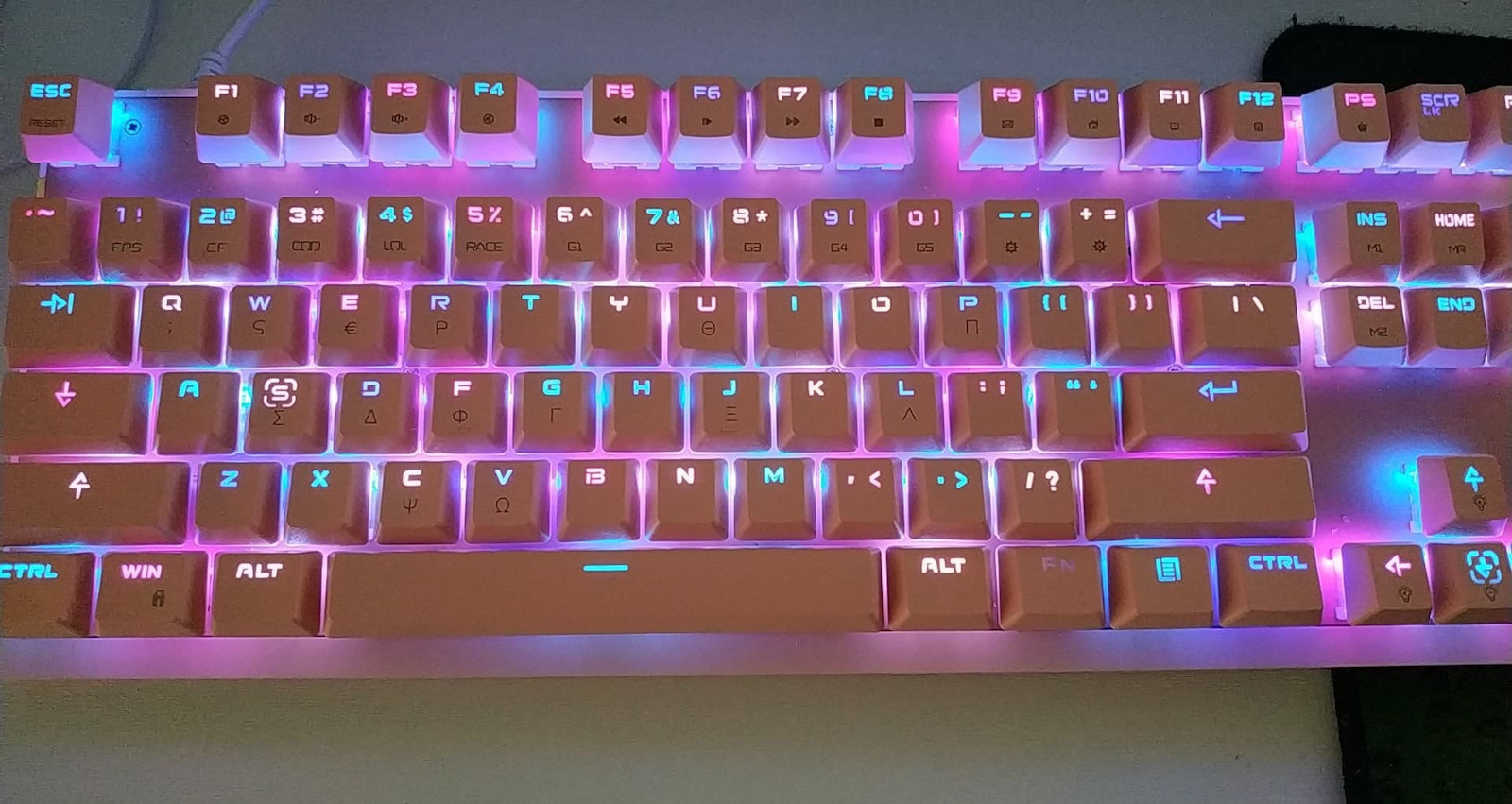 Motospeed K82 Gaming Μηχανικό Πληκτρολόγιο Tenkeyless με Outemu Blue διακόπτες και RGB φωτισμό (Αγγλικό US)