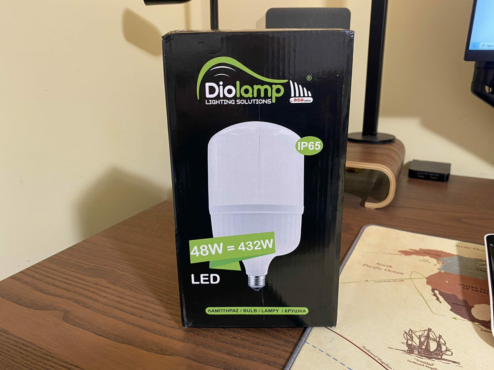 Diolamp Bec LED 48W 252mm pentru Soclu E27 și Formă P140 Alb cald 4550lm