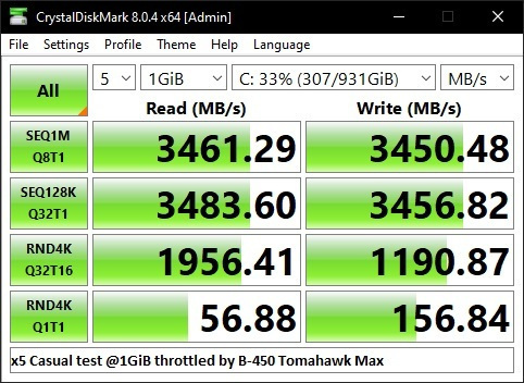 Gigabyte Aorus NVMe Gen4 SSD 1TB τύπου M.2 με σύνδεση PCI Express 4.0 και Ψύκτρα GP-ASM2NE6100TTTD