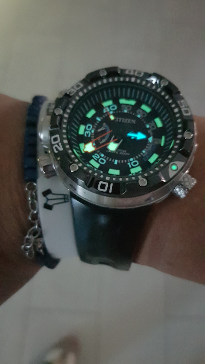 Citizen Promaster Marine Ανδρικό Ρολόι 53mm Eco - Drive με Μαύρο Καουτσούκ Λουράκι